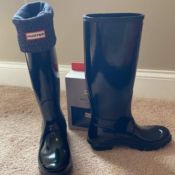Hunter women’s tall glossy boots - Picture 7 of 8